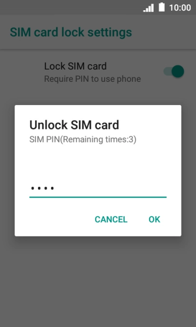 Key in your PIN and press OK.