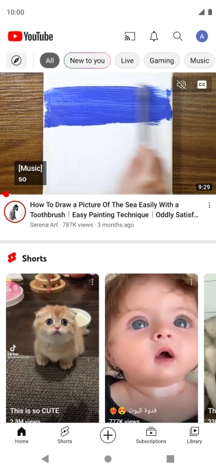 Press the upload icon.
