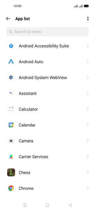 Press the required app.