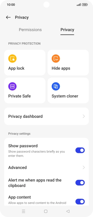 Press Privacy dashbord. Press Privacy dashbord.
