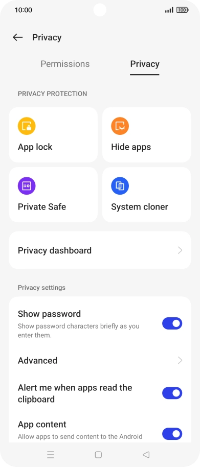 Press Privacy dashbord. Press Privacy dashbord.