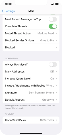 Press Default Account. Press Default Account.