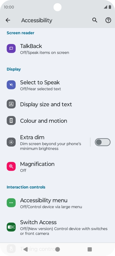 Press the required category below 