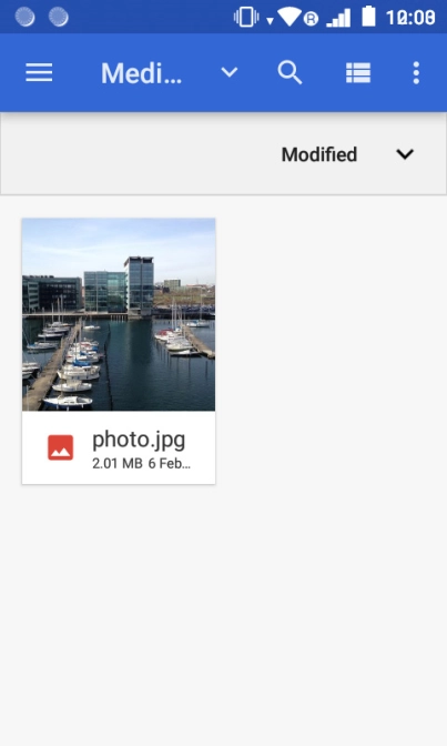 Press the required file.