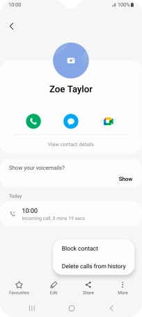 Press Block contact.