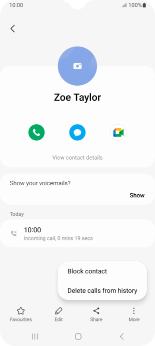 Press Block contact.