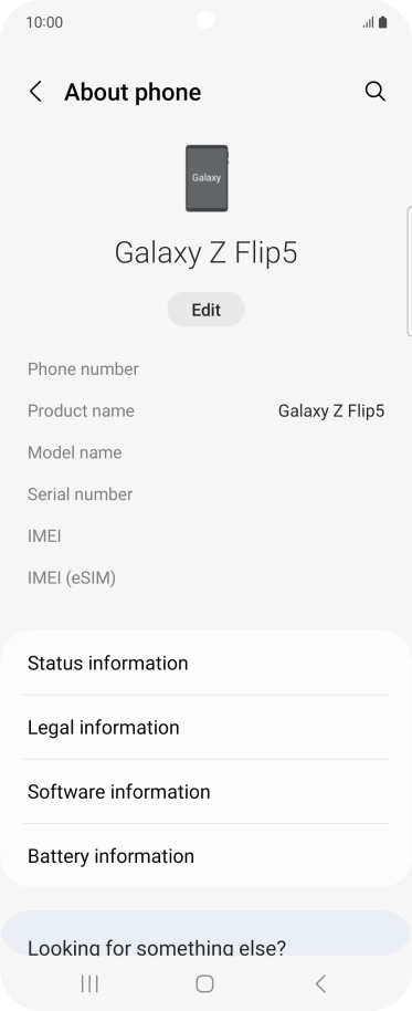 Press Status information.