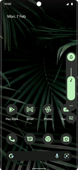 Press the sound mode icon the necessary number of times to turn vibration on or off.