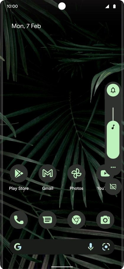 Press the sound mode icon the necessary number of times to turn vibration on or off.