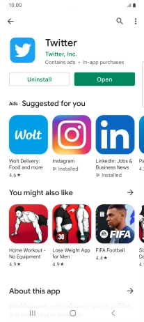 Press the Home key to return to the home screen.