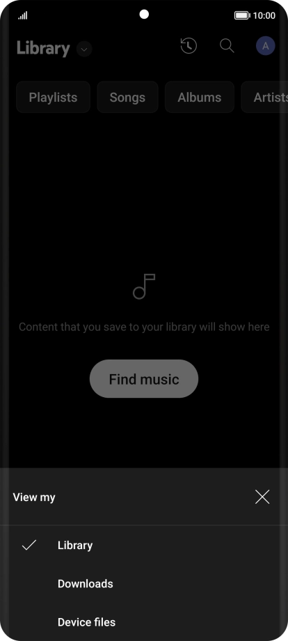 Press the required category and go to the required audio file.
