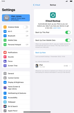 Press the indicator next to 