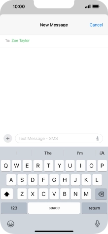 Press the microphone icon and say the required text.