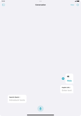 Press the menu icon.