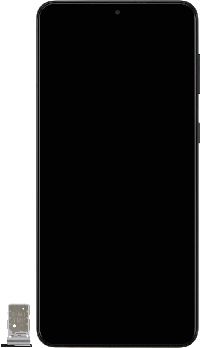 Turn your SIM so the angled corner of the SIM matches the angled corner of the first SIM holder and place your SIM in the SIM holder.