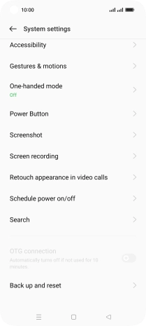 Press Back up and reset. Press Back up and reset.