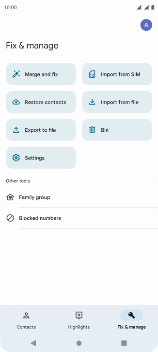 Press Import from SIM.