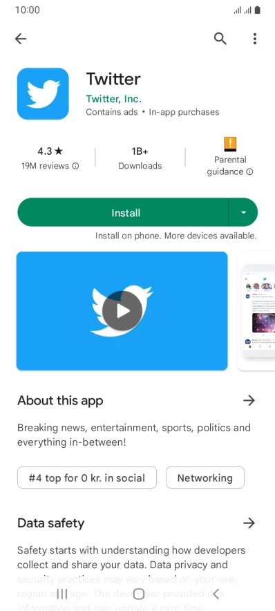 Press Install and follow the instructions on the screen to install the app.