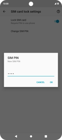 Key in a new four-digit PIN and press OK.
