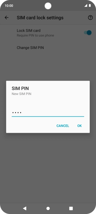 Key in a new four-digit PIN and press OK.