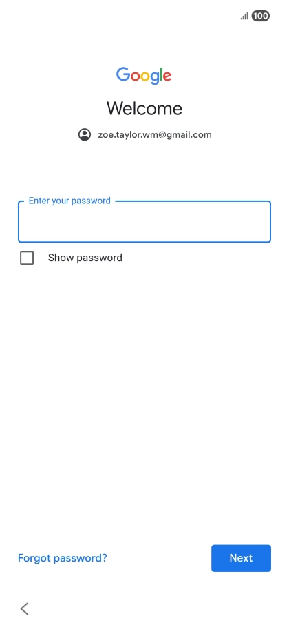 Press the field below 
