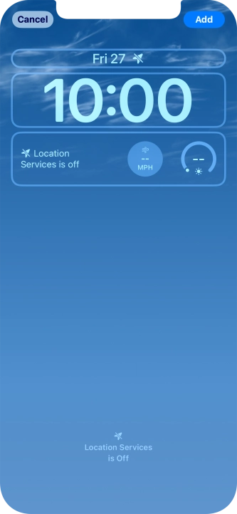 To customise the way the lock screen date is displayed, press the date widget and follow the instructions on the screen to select the required widget display mode.