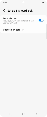 Press Change SIM card PIN. Press Change SIM card PIN.