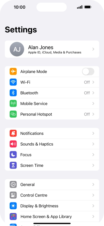 Press Display & Brightness.