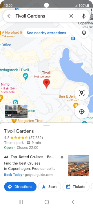 Press the destination at the bottom of the screen. Press the destination at the bottom of the screen.