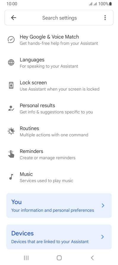 Press Hey Google & Voice Match.