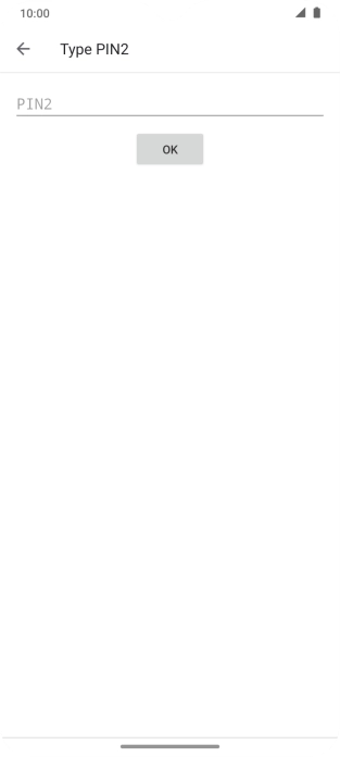 Press PIN2 and key in your PIN2. The default PIN2 is 1111. Press PIN2 and key in your PIN2. The default PIN2 is 1111.