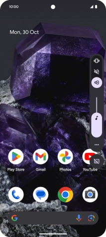 Press the vibration icon to turn on the function.