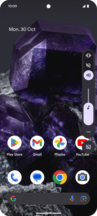 Press the vibration icon to turn on the function.