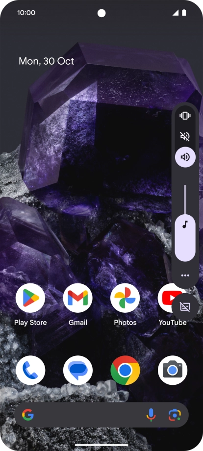 Press the vibration icon to turn on the function.
