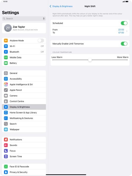 Press and drag the indicator below Press and drag the indicator below