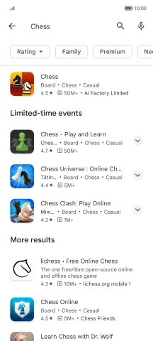 Press the required app.