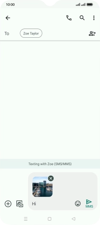 Press the send icon.