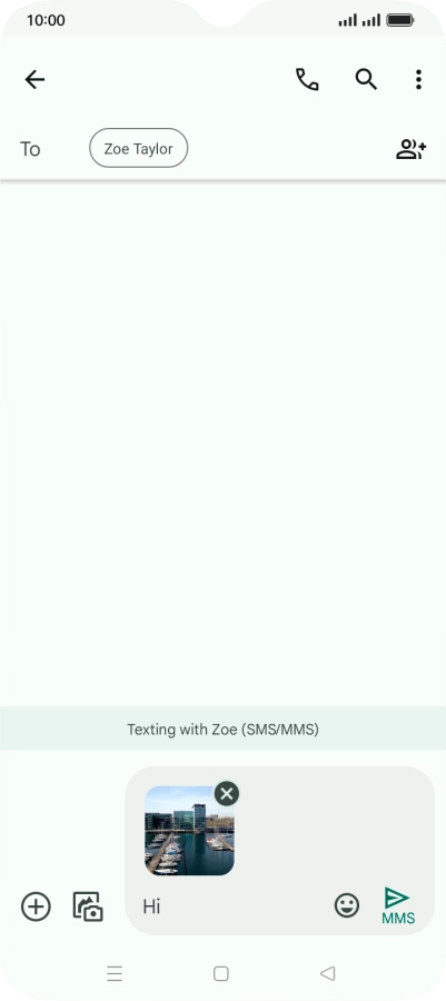Press the send icon.
