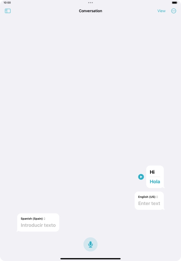 Press the menu icon.
