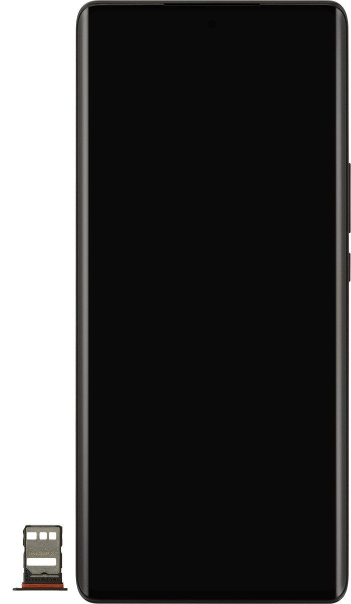 Turn your SIM so the angled corner of the SIM matches the angled corner of the first SIM holder and place your SIM in the SIM holder.