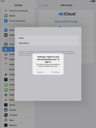 Press Continue. Press Continue.