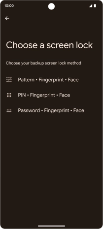 Press the required phone lock code and follow the instructions on the screen to create an additional phone lock code.