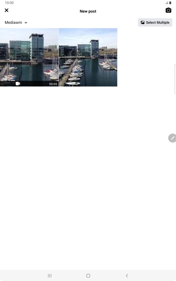 Press the required picture or video clip.