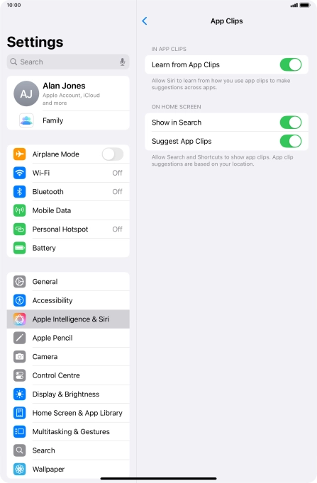 Press the indicators next to the required settings to turn them on or off. Press the indicators next to the required settings to turn them on or off.