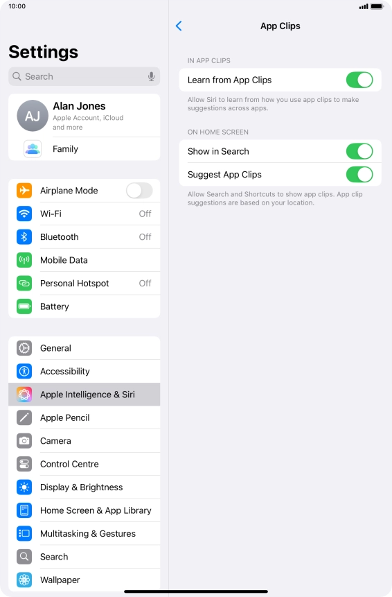 Press the indicators next to the required settings to turn them on or off. Press the indicators next to the required settings to turn them on or off.