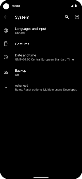 Press Languages and input.