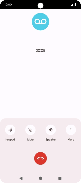 Press the end call icon.