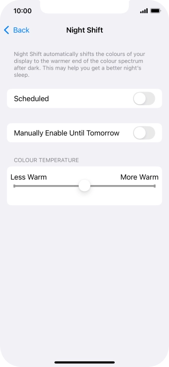 Press the indicator next to 