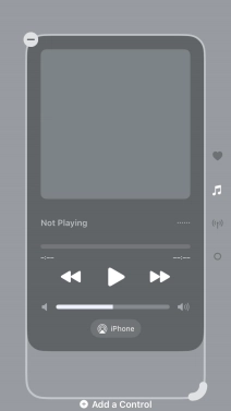 Press the remove icon on the required Control Centre page to remove it from Control Centre.