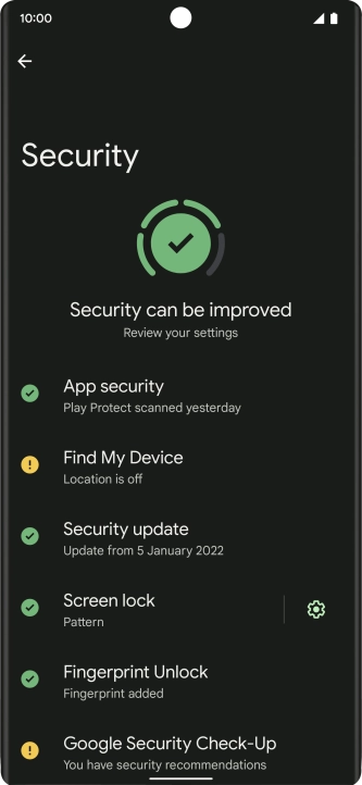 Press Screen lock and key in the current phone lock code.